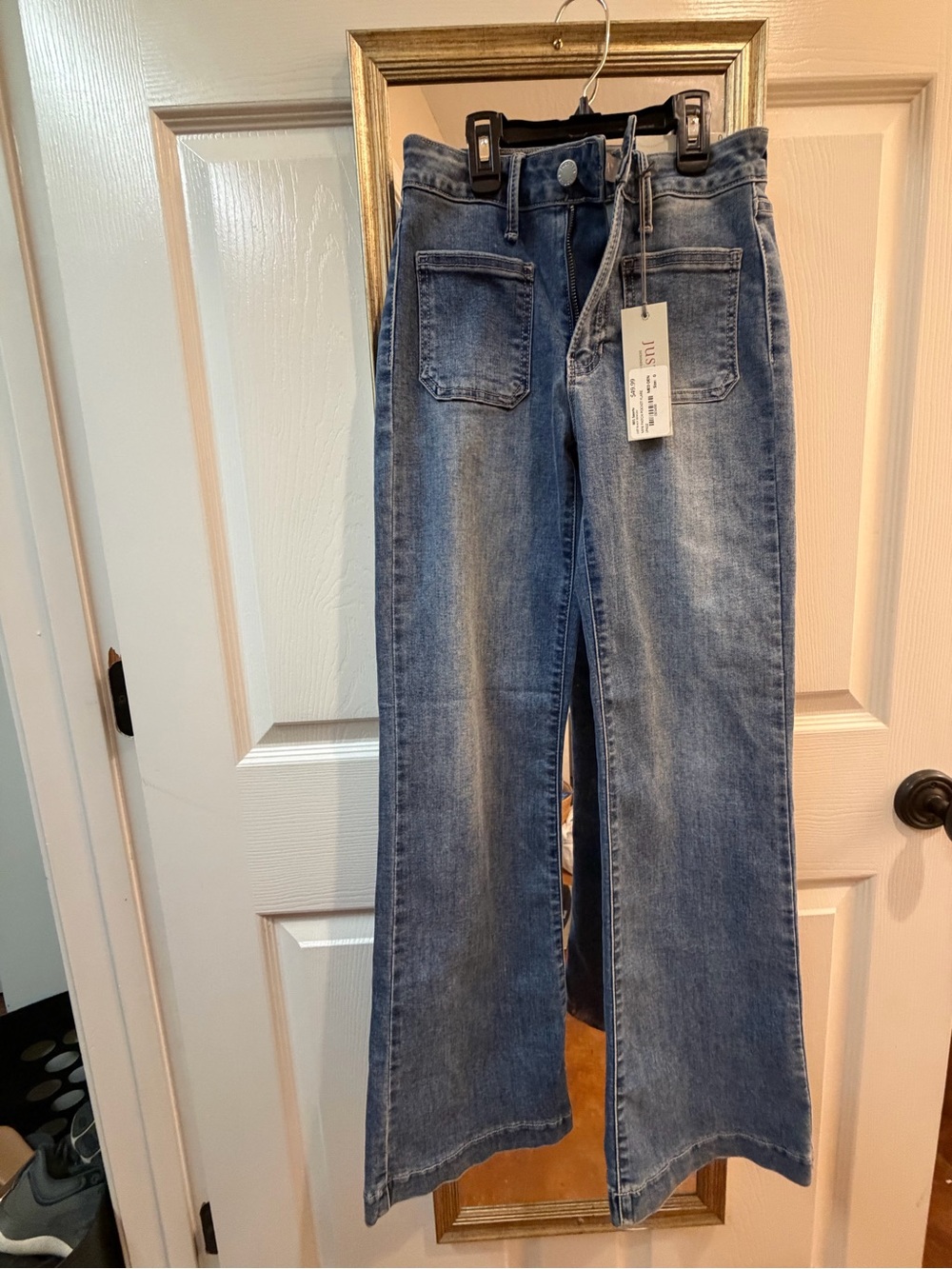 Just USA Medium Blue Wide-Leg Denim Jeans